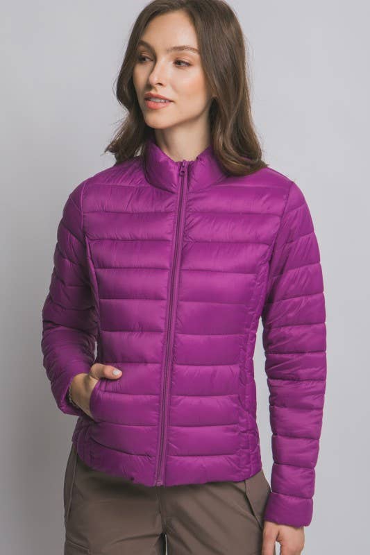 Ultra Lightweight Padded Thermal Zip Up Jacket