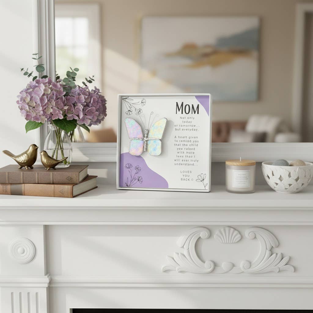 Mom Love You Back: Handmade Stained Glass Butterfly