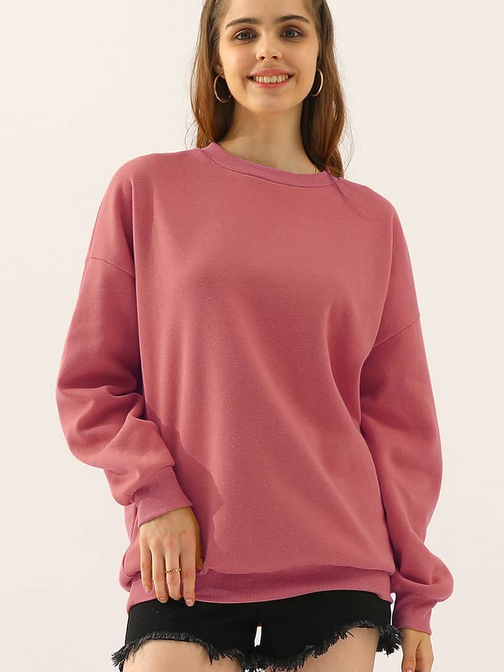 Round Neck Long Sleeve Sweatshirt