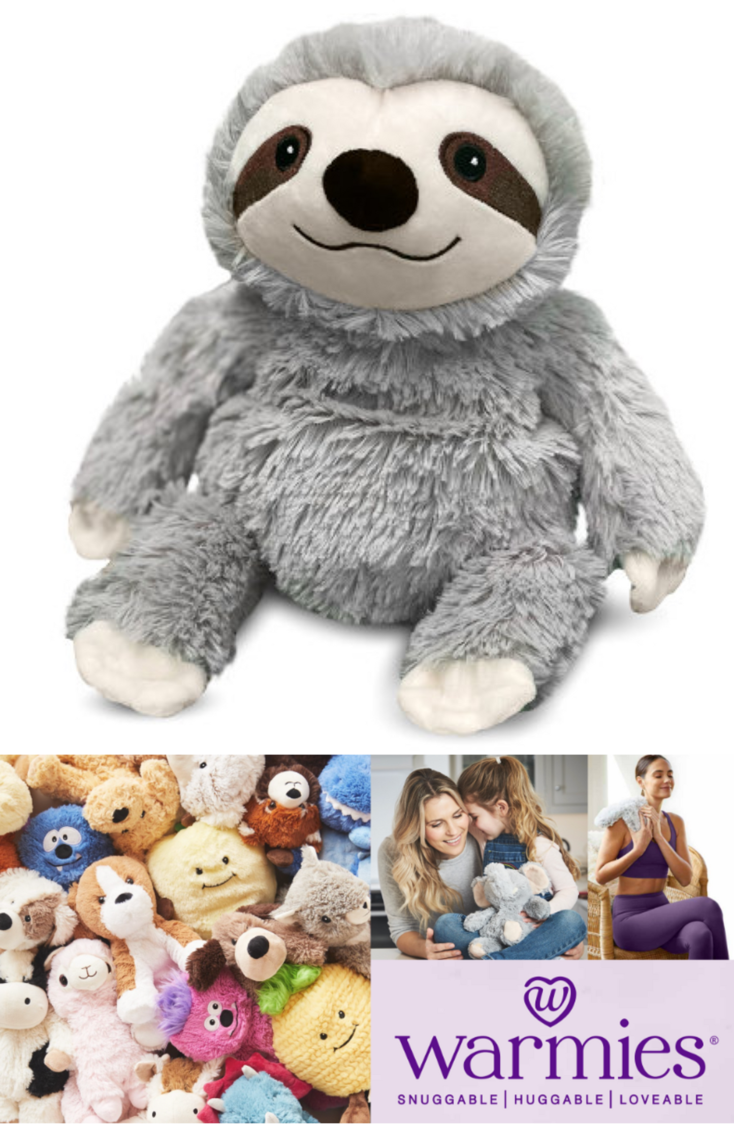 Warmies Gray Sloth
