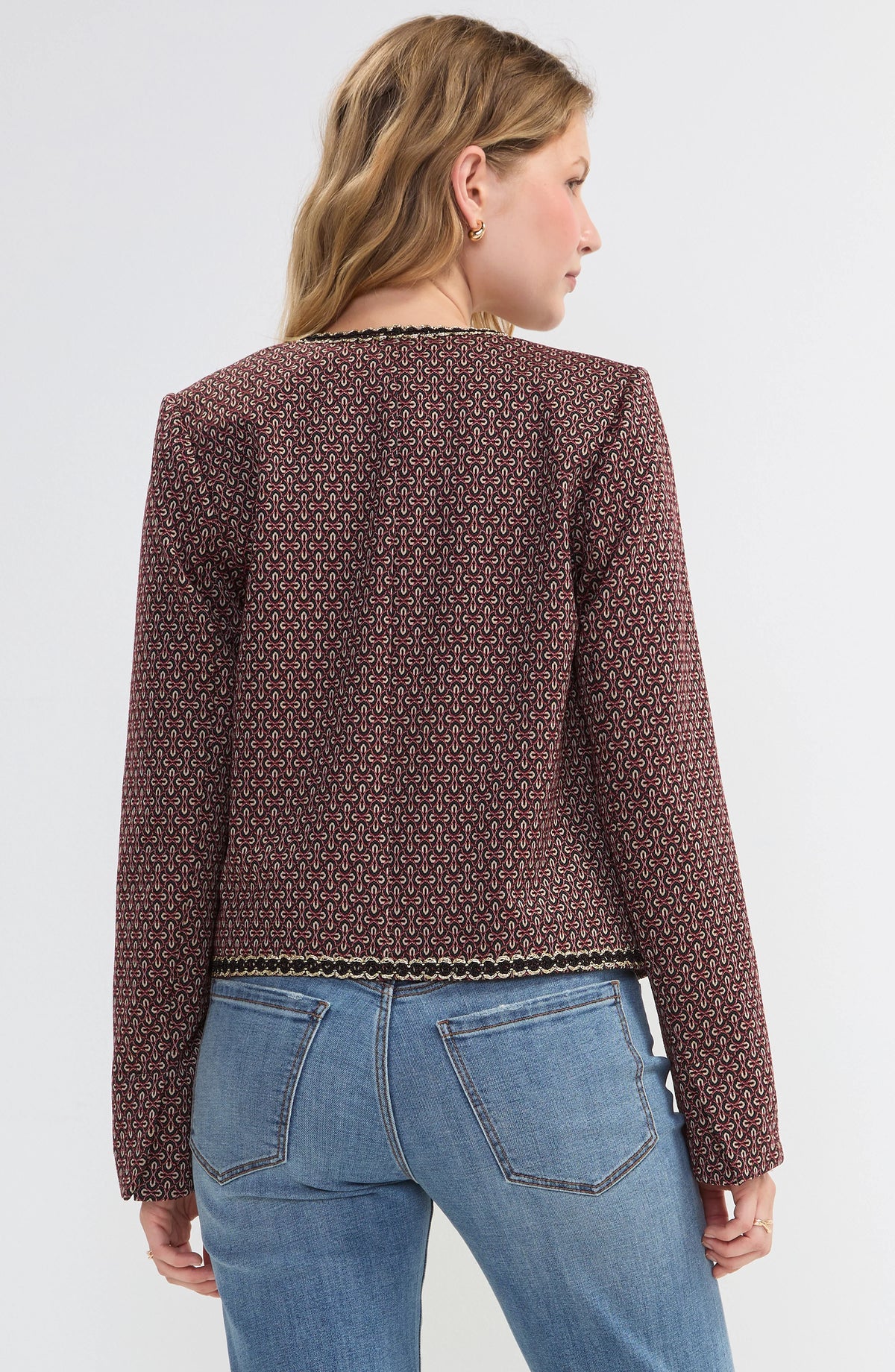 Liverpool Collarless Lady Jacket W/ Gold Trim