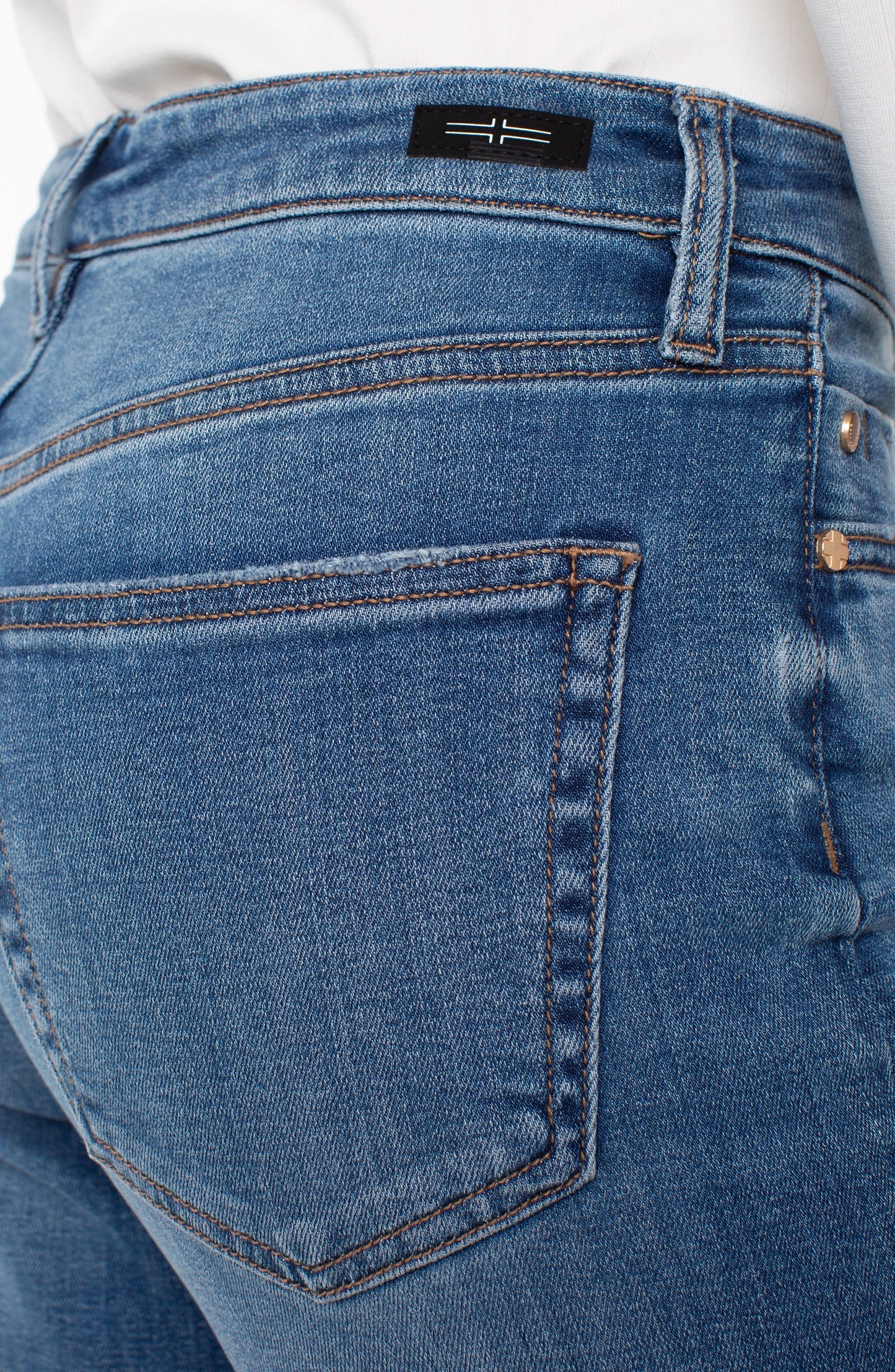 Liverpool Marley Girlfriend Cuffed (30" unrolled, 27" rolled inseam) (Campus)