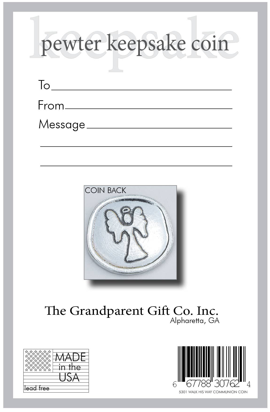 First Communion Gift: Handmade Pewter Coin