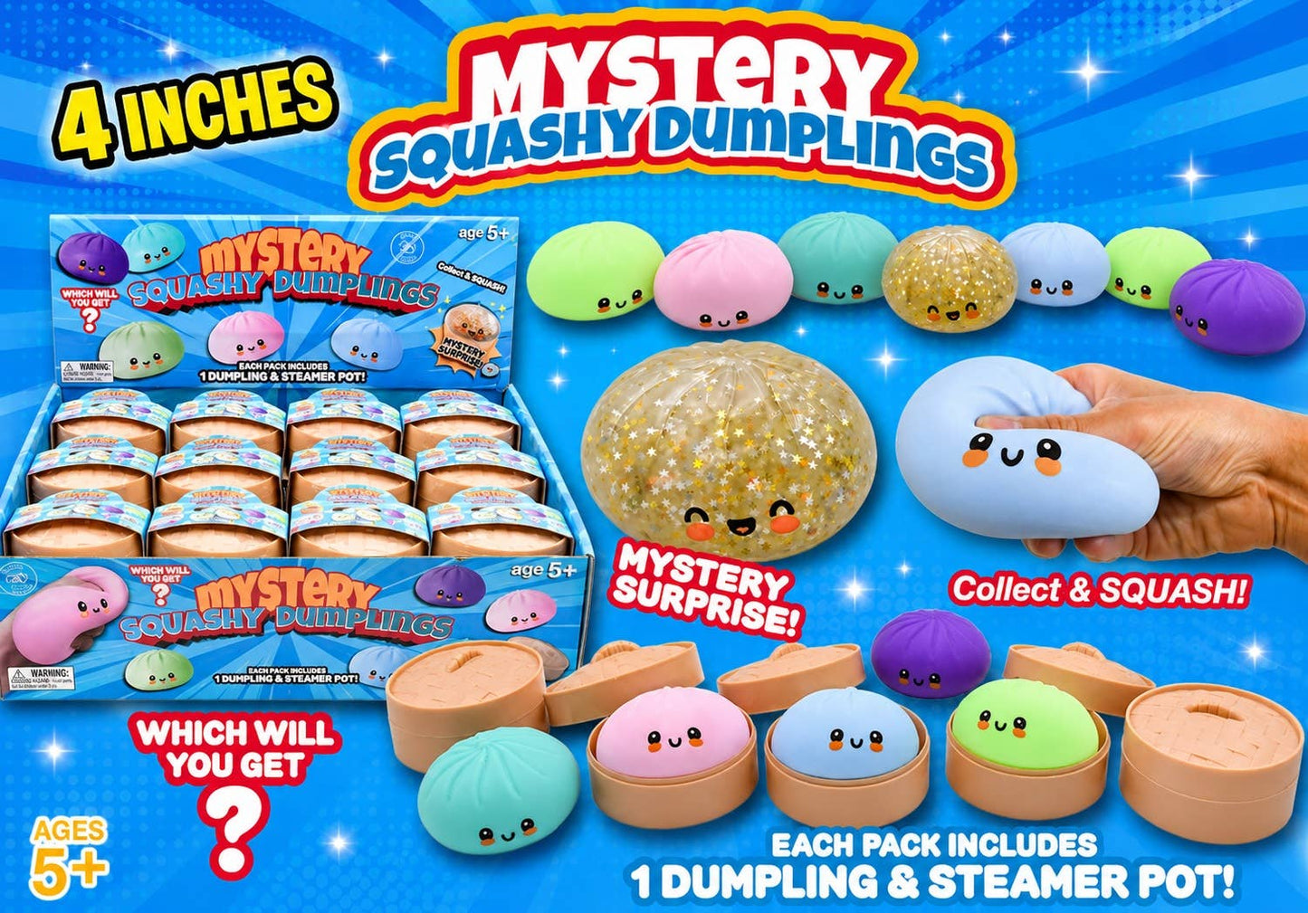 Mystery Dumpling Squishies-4 Inch