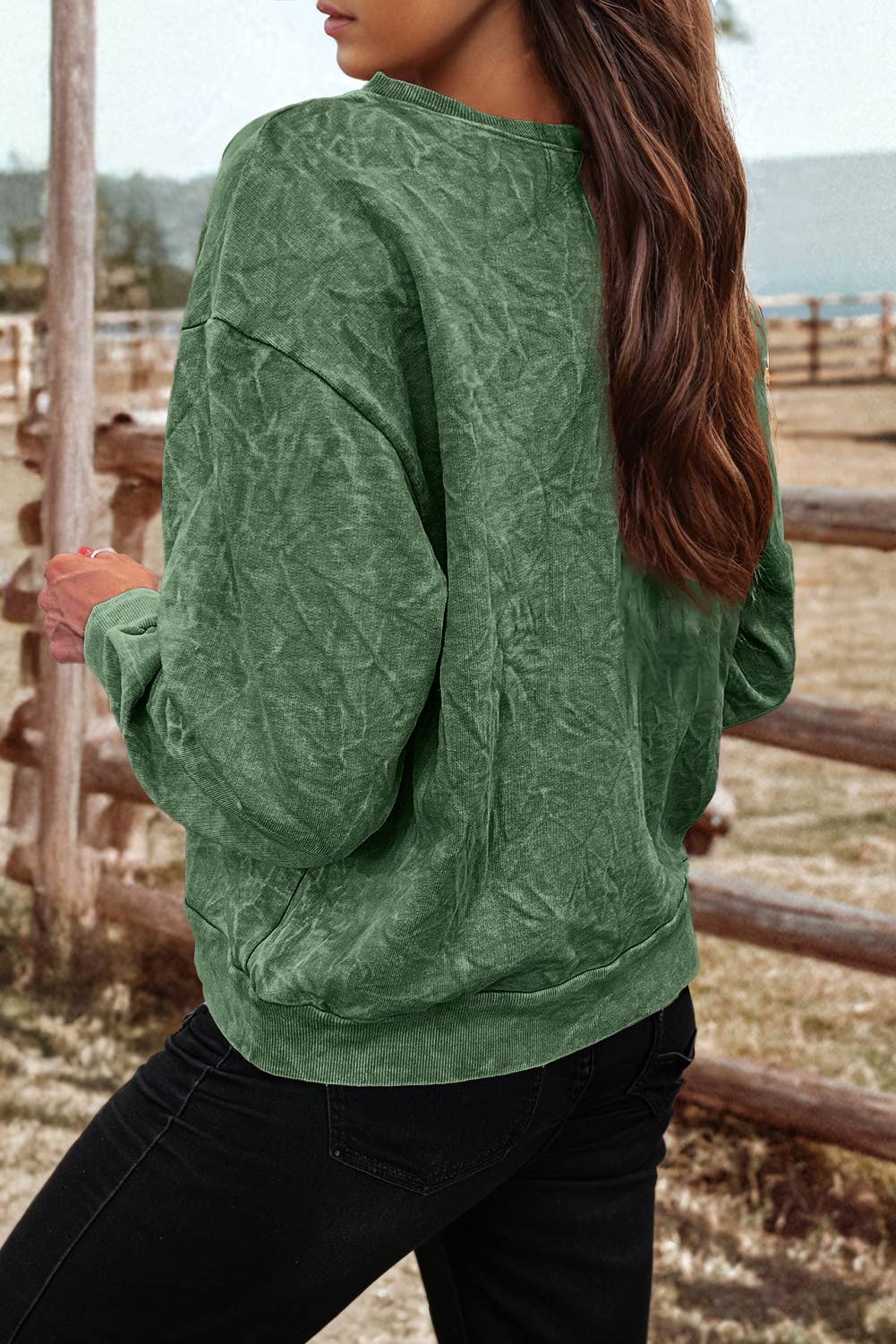 Saved by Grace Mineral Wash Loose Sweatshirt