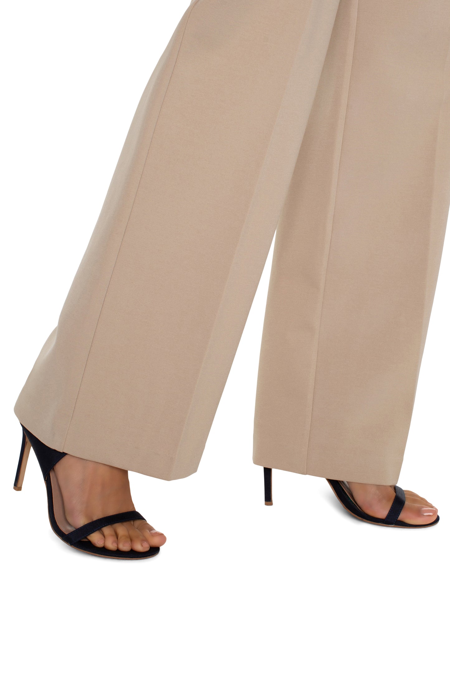 Liverpool Kelsey Wide Leg Trouser (31" inseam) (Biscuit Tan)