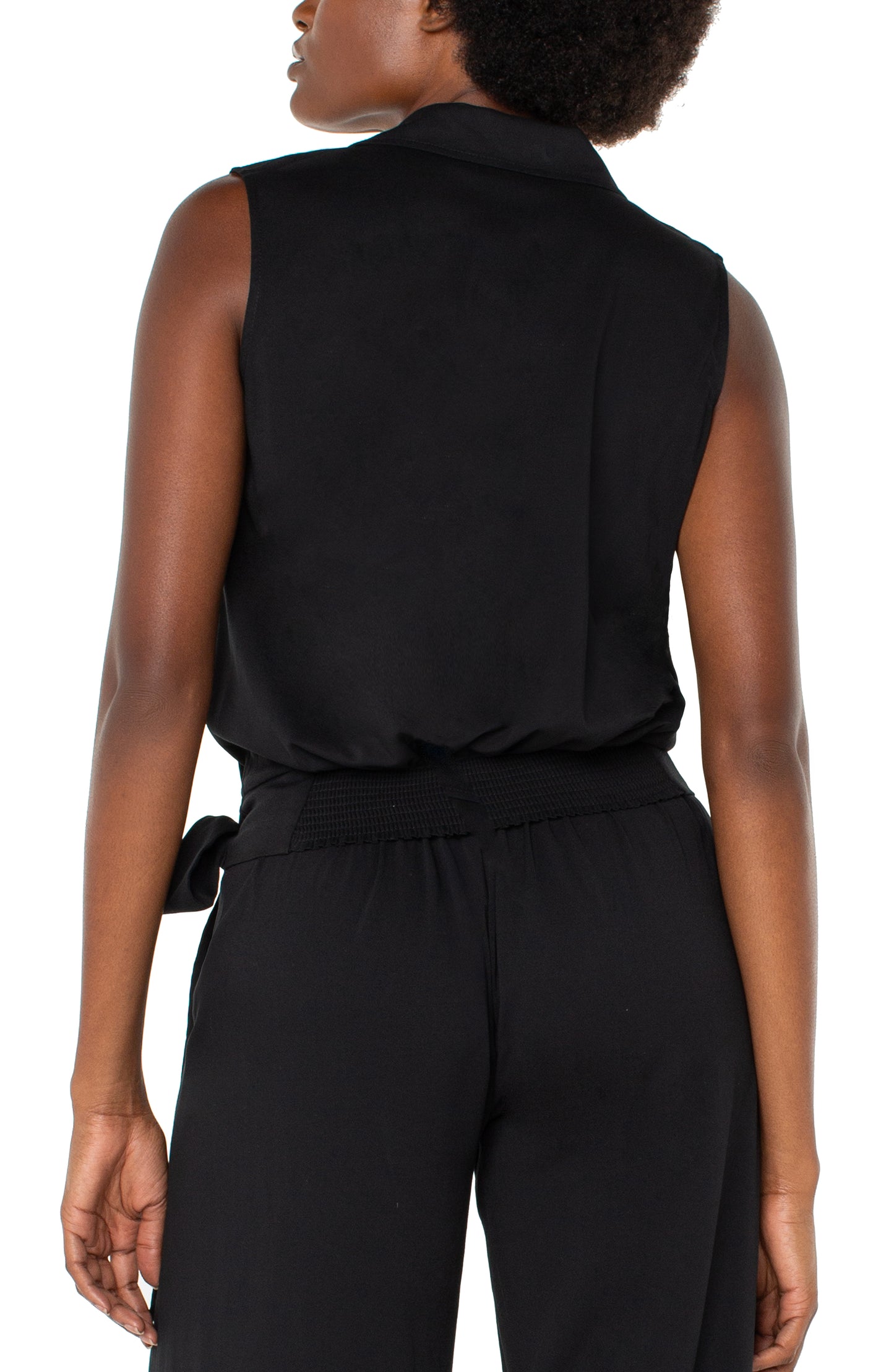 Liverpool Surplice Top w/ Self Tie Back