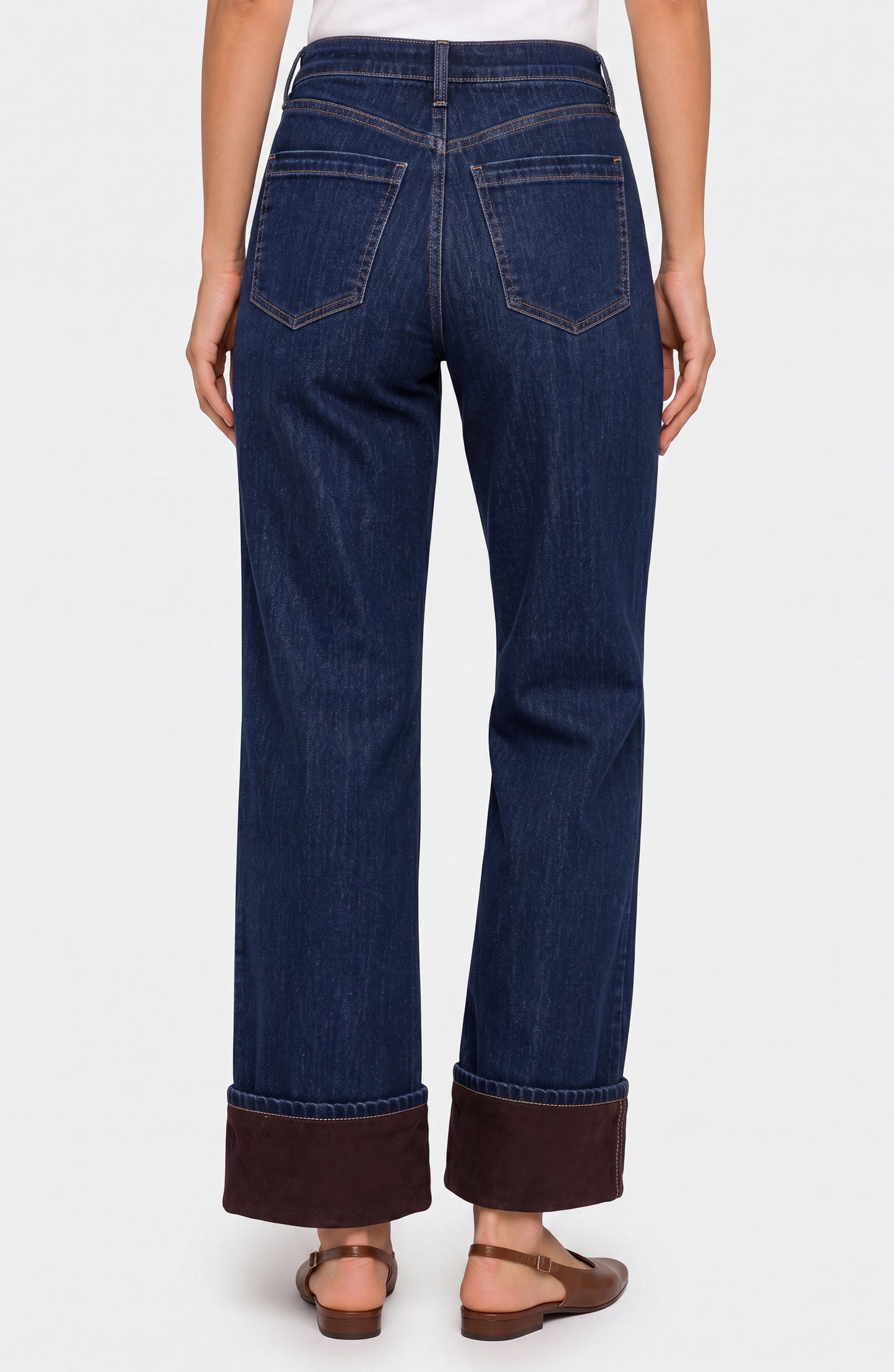 Kennedy High-Rise Straight W/ Velvet Cuff (30" Inseam)