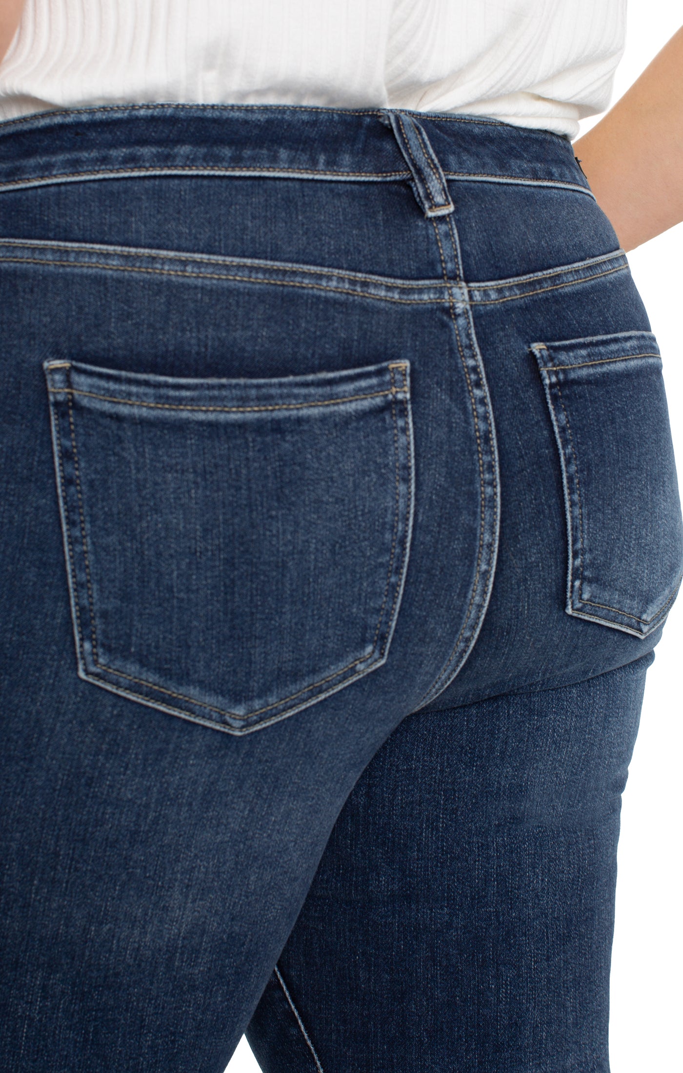 Liverpool Charlie Crop Wide Rolled Cuff Plus Size (24" inseam) (Wells)