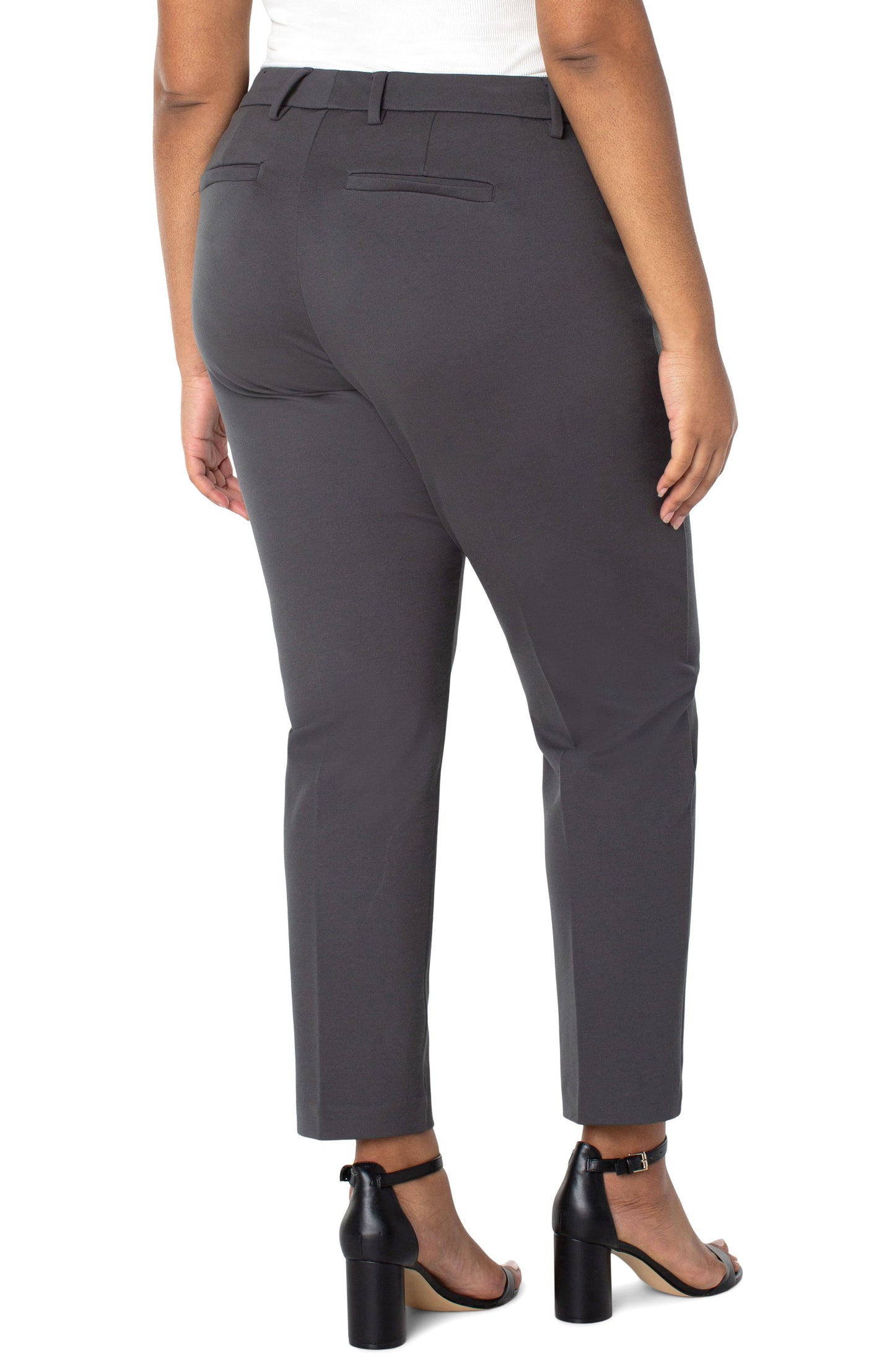 Liverpool Kelsey Trouser Plus Size 29" inseam (Dark Shadow Grey)
