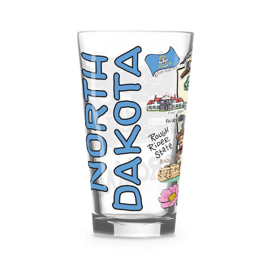 North Dakota 16oz Glass Fishkiss