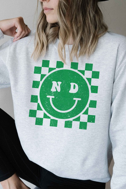 North Dakota Checker Face Sweatshirt