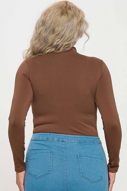 Bare Essential Seamless Mock Neck Long Sleeve Top