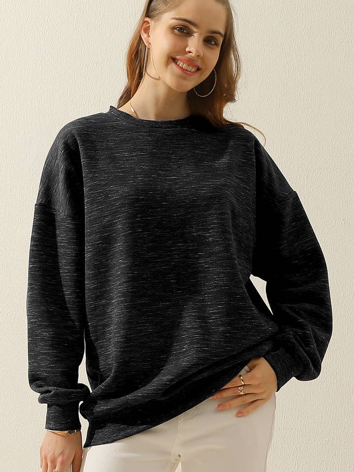 Round Neck Long Sleeve Sweatshirt