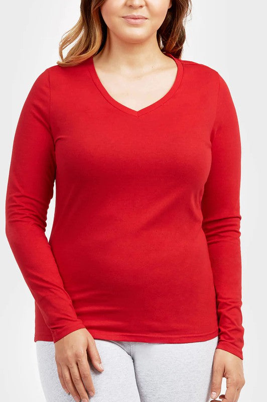 V Neck Long Sleeve Top