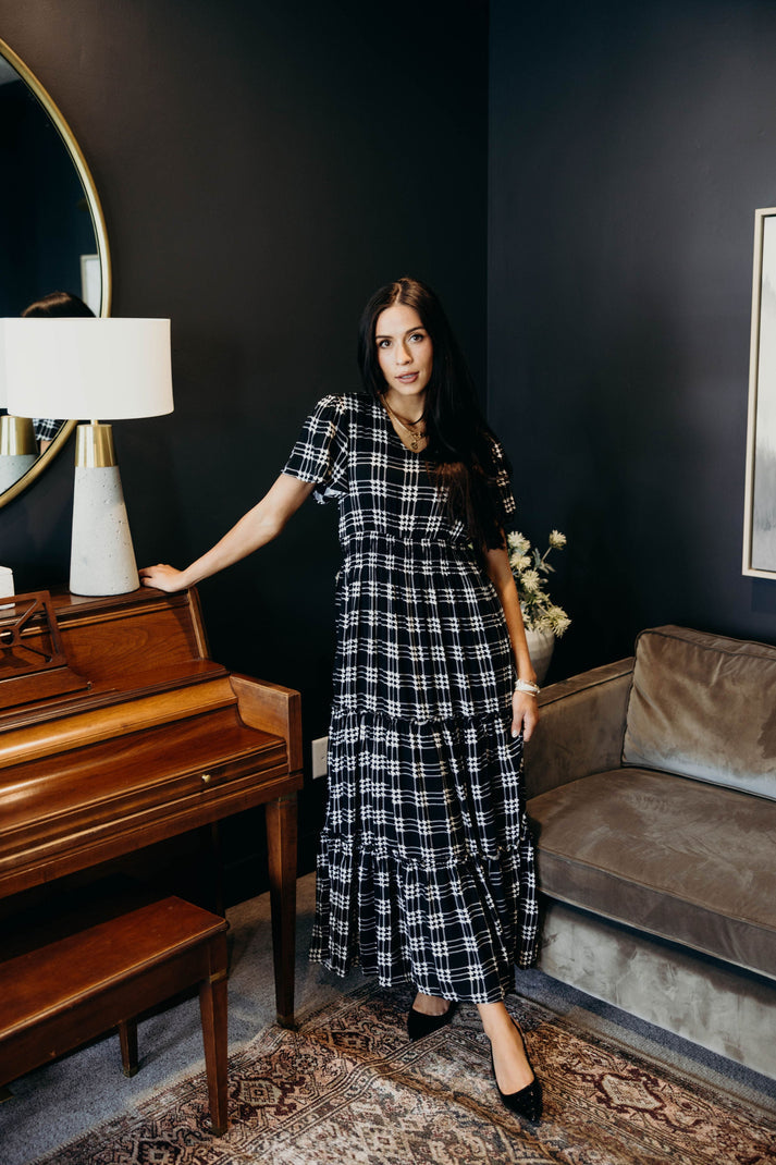 The Eden Dress in Shadow Plaid