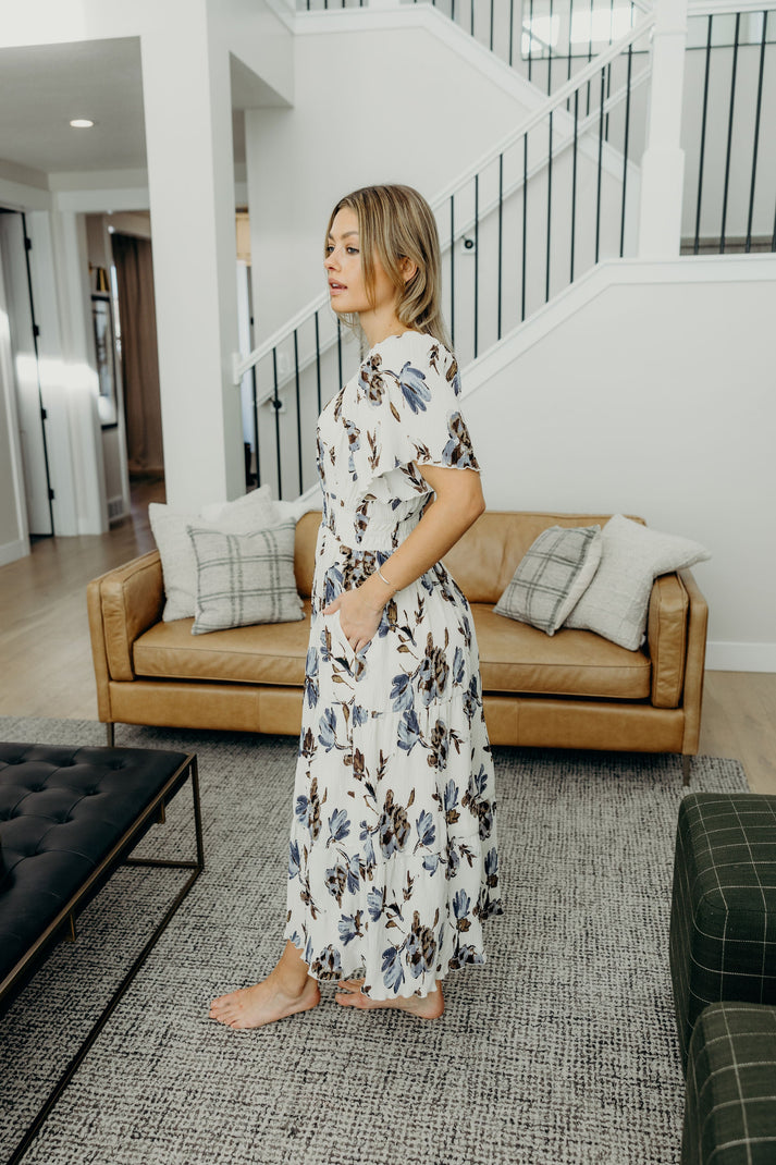 The Darci Dress in Ashen Taupe