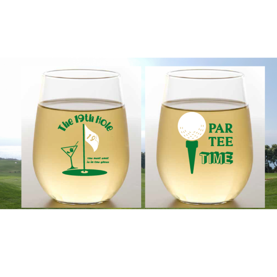 Golf Sayings Unbreakable Tritan Plastic Wine Glasses