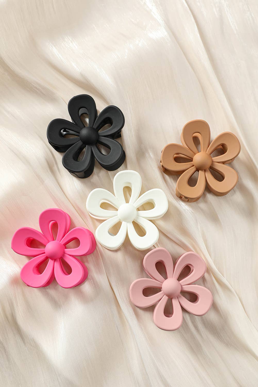 Women Casual Hollowed Flower Shape Claw Clip