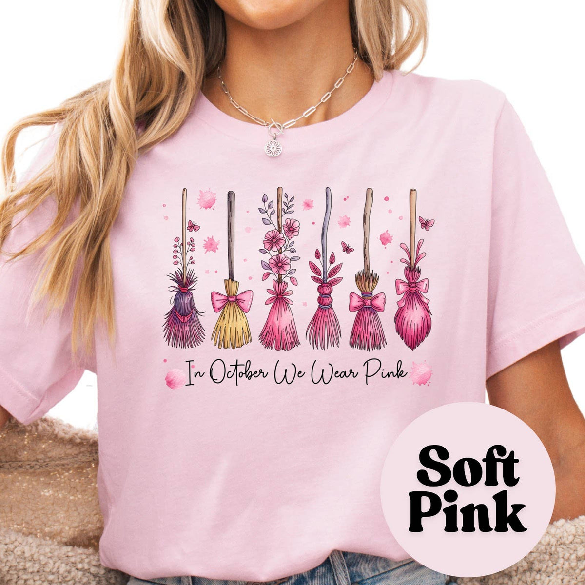 In October We Wear Pink Graphic Tee