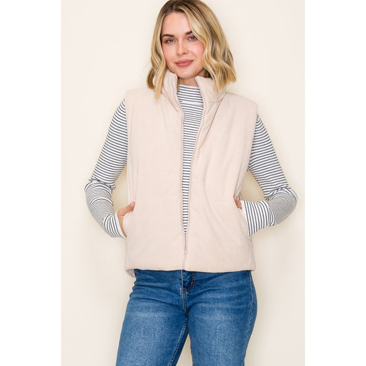 Reversible Corduroy Puffer Vest