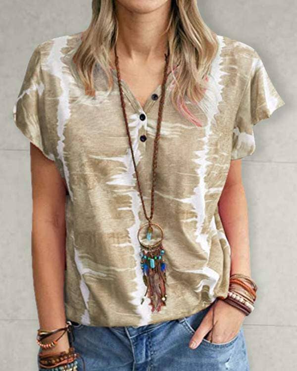 Tie dye short sleeve loose tshirts