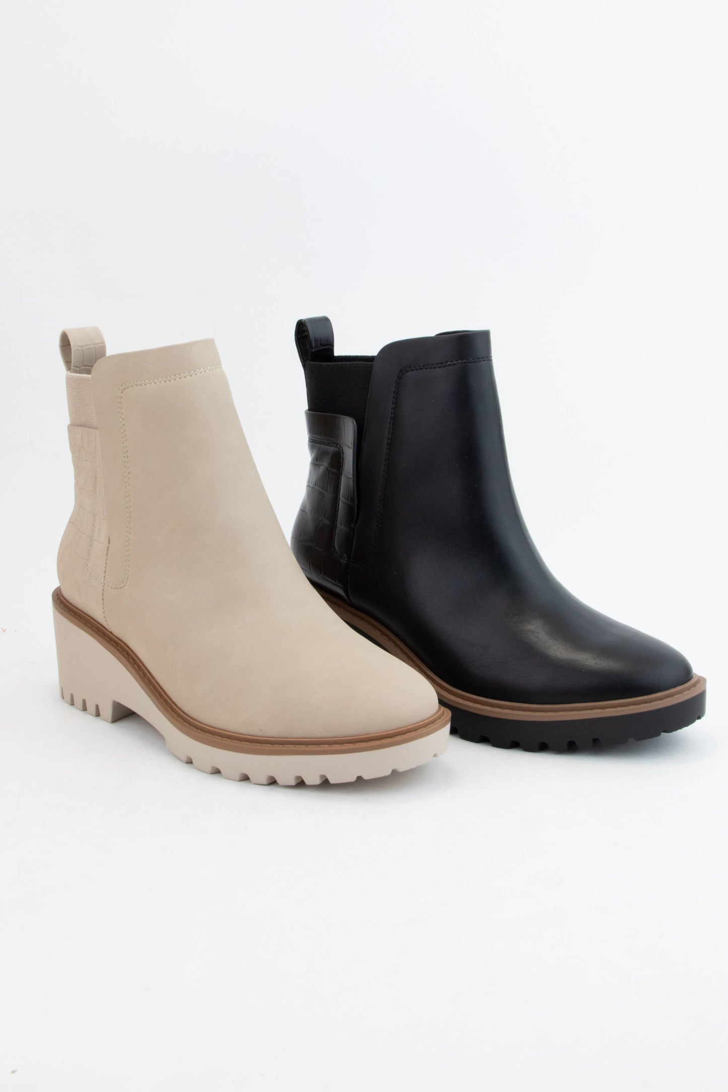 Wedge Heeled Chelsea Ankle Boots