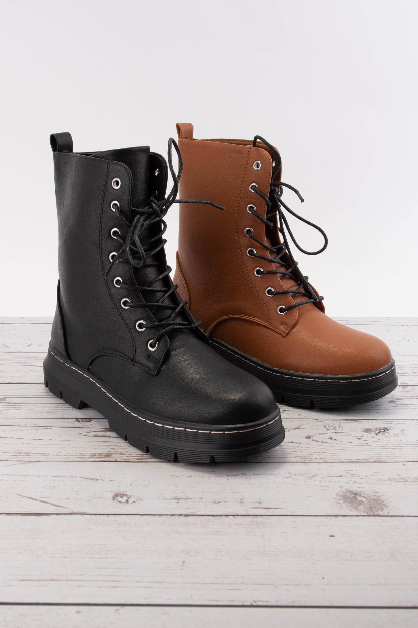 Renee Lace Up Combat Boots