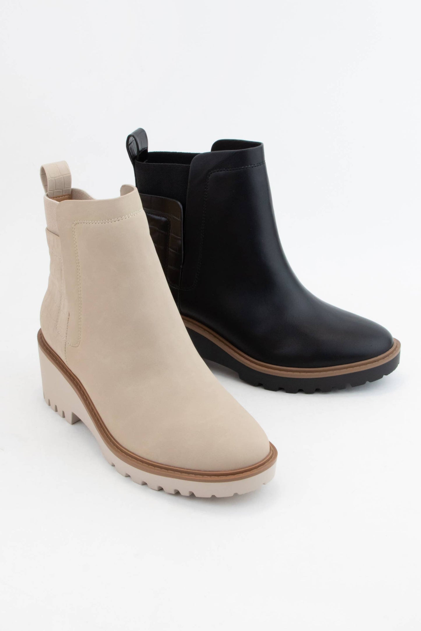 Wedge Heeled Chelsea Ankle Boots