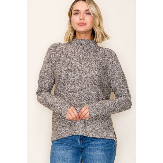 Mock Neck Boxy Sweater