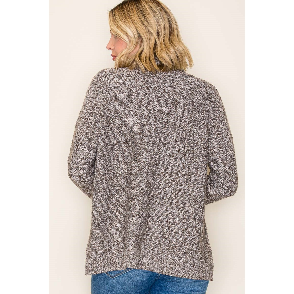 Mock Neck Boxy Sweater