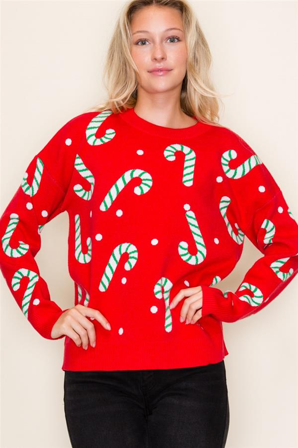 Christmas Candy Cane Sweater