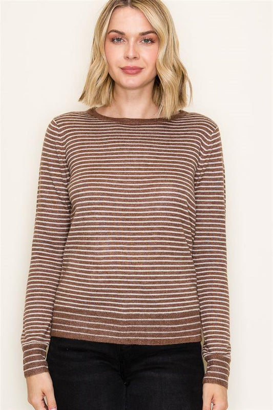 Stripped Pullover Sweater