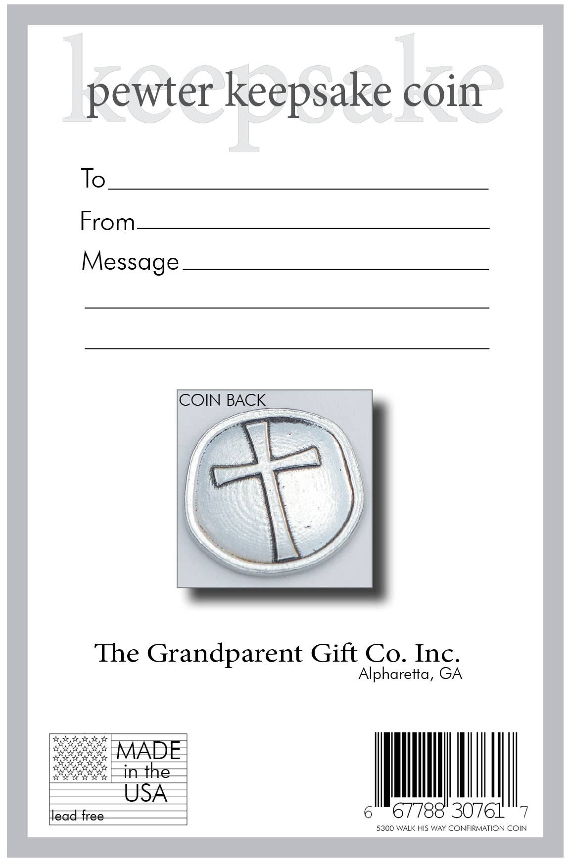 Confirmation Gift: Keepsake Handmade Pewter Coin