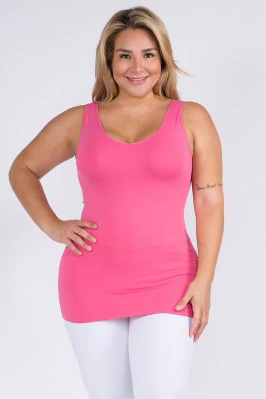 Reversible V or U Neckline Seamless Tank (One Size & Plus Size)