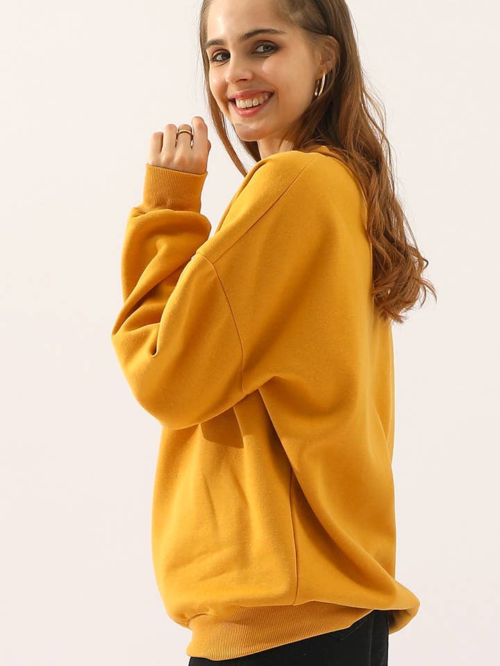 Round Neck Long Sleeve Sweatshirt