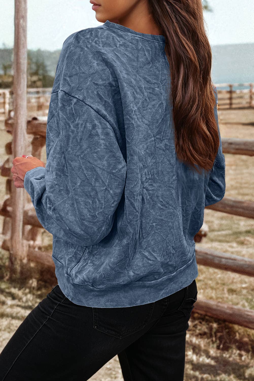 Saved by Grace Mineral Wash Loose Sweatshirt