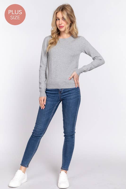 Long Sleeve Crew Neck Basic Sweater