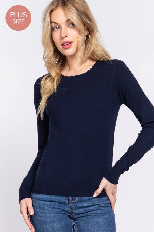 Long Sleeve Crew Neck Basic Sweater