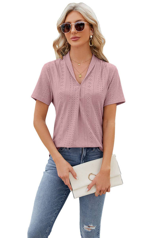 V-Neck Short Sleeve Top