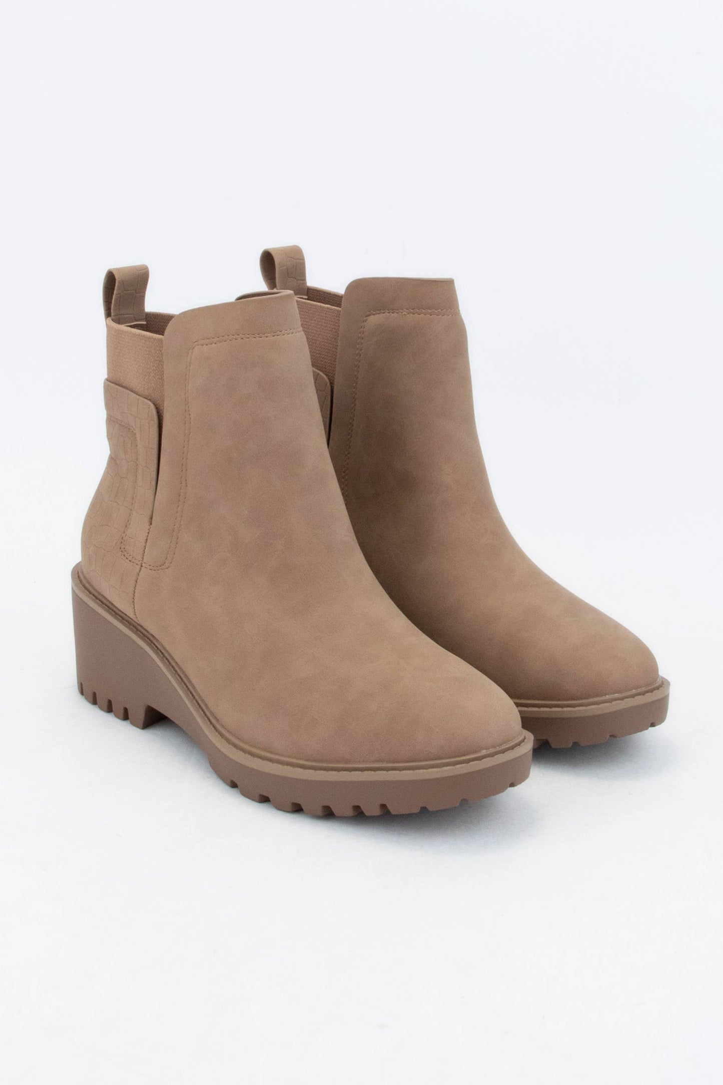 Wedge Heeled Chelsea Ankle Boots