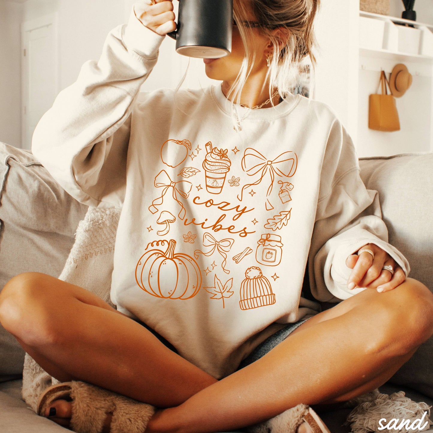 Cozy Vibes Doodle Sweatshirt