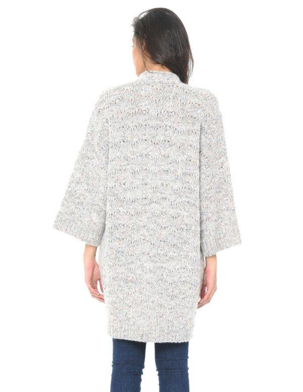 Long Knit Cardigan with Pockets