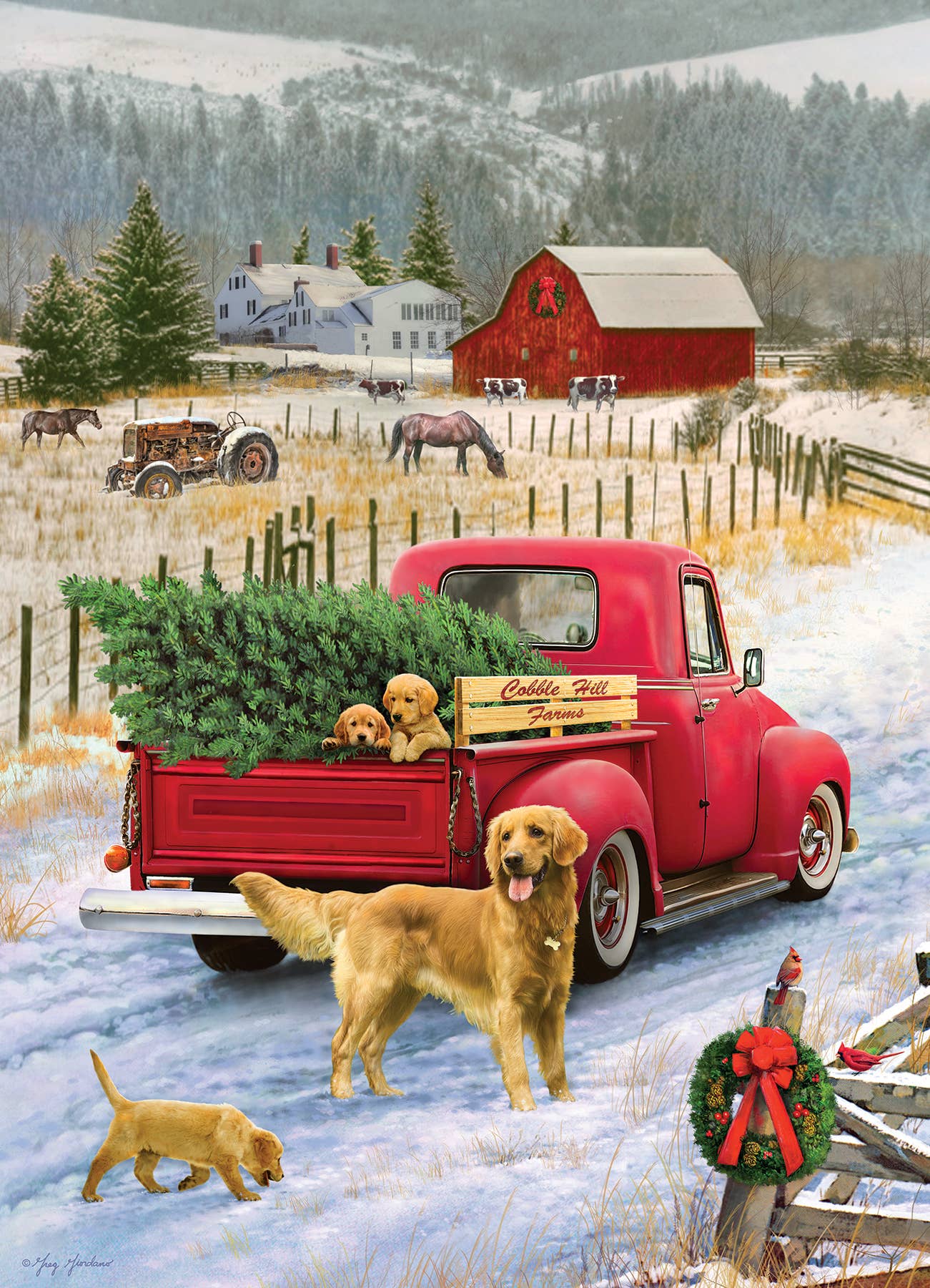 Christmas on the Farm 1000pc puzzle