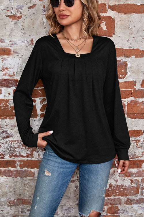 Pull Over Long Sleeve Top