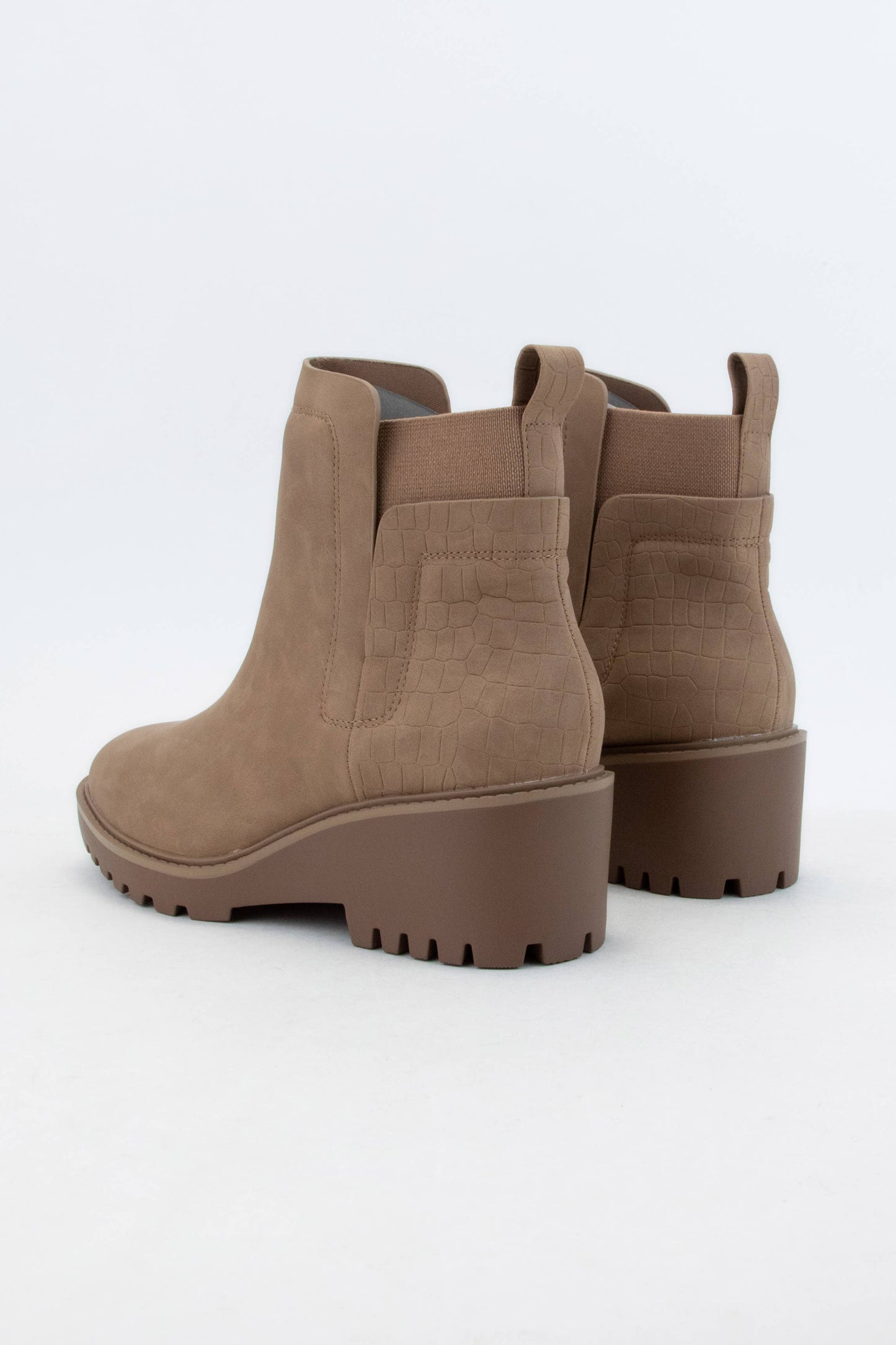 Wedge Heeled Chelsea Ankle Boots