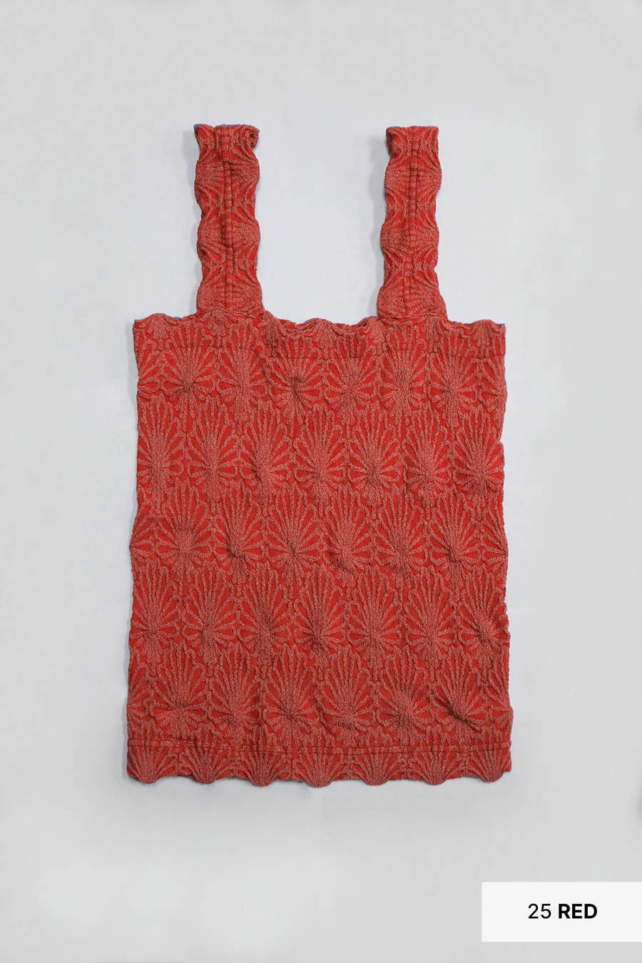 Lace Textured Square Top (Black & White)