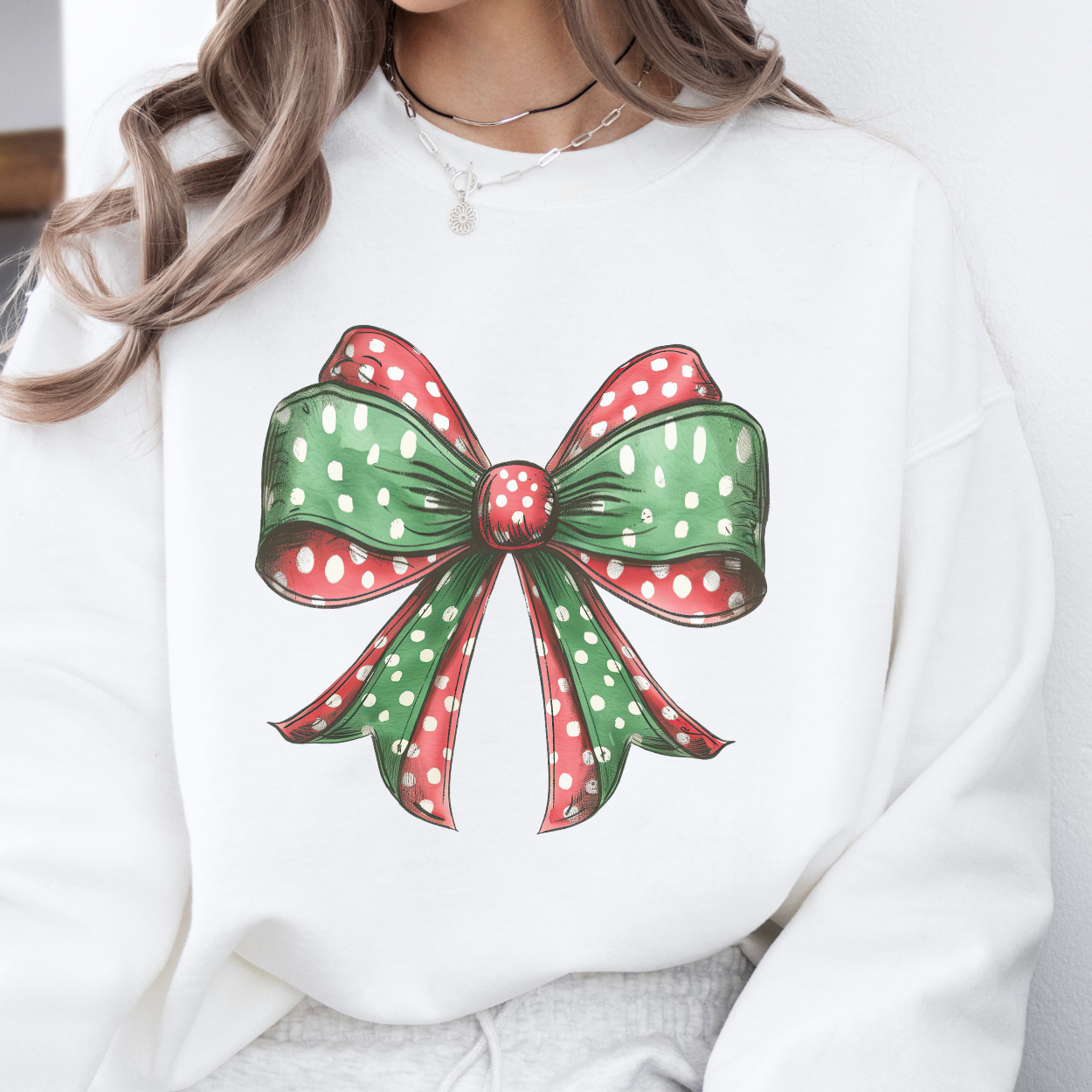 Christmas Coquette Red Green Bows