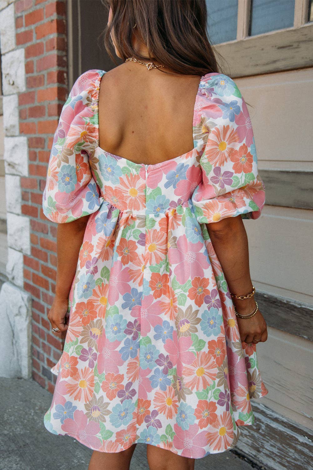 Floral Puff Sleeve Dress