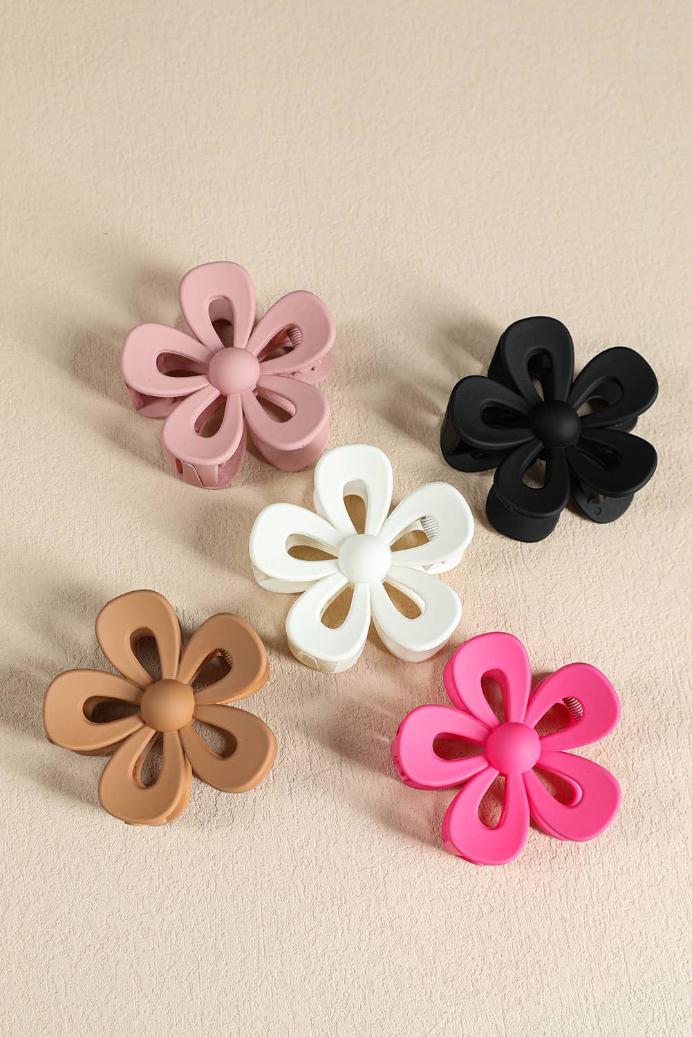 Women Casual Hollowed Flower Shape Claw Clip